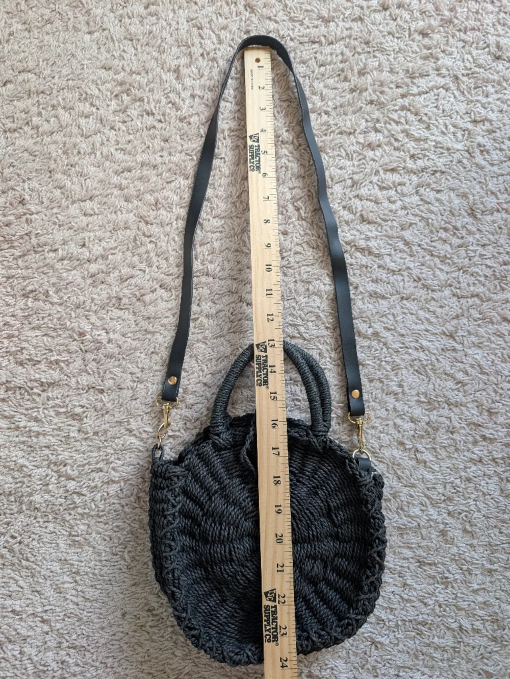 Bujibaja by Hat Attack Black Woven Straw Circle Bag - Picture 6 of 9
